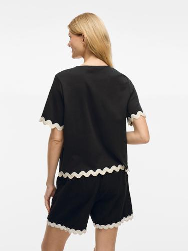 VICALISA O-NECK 2/4 TOP M Normal geschnitten - Black Beauty