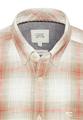 Kariertes Kurzarmhemd aus reiner Baumwolle M Regular Fit - Sunfaded Red