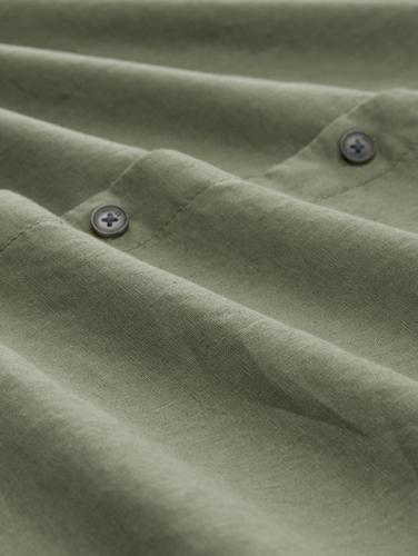 Relaxed Fit Hemd mit Leinenanteil XL Relaxed Fit - Tree Moss Green