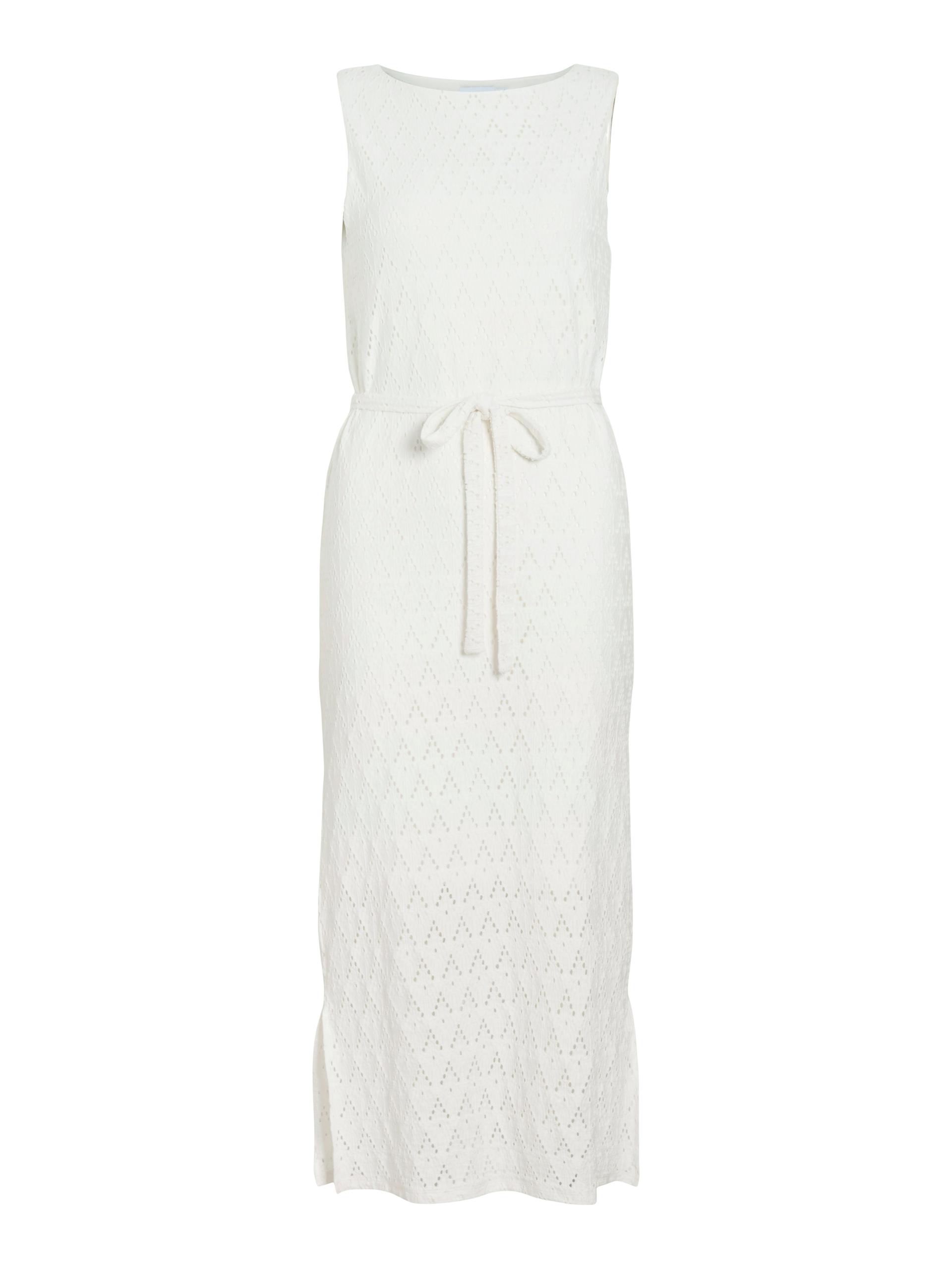 VIAMALINA S/L MIDI DRESS/VOL/PB XL Normal geschnitten - Snow White