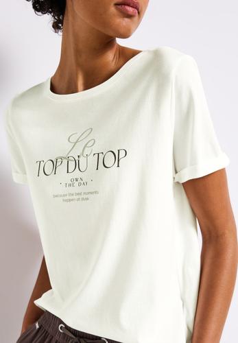 Shirt mit Turn-Up-Detail 38 - Off White