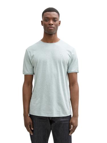 T-Shirt in Melange Optik XXL Regular Fit - Light Ice Blue