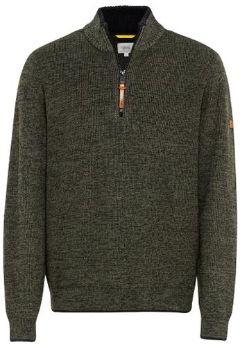 Feinstrick Troyer aus Baumwollmix Grün 3XL