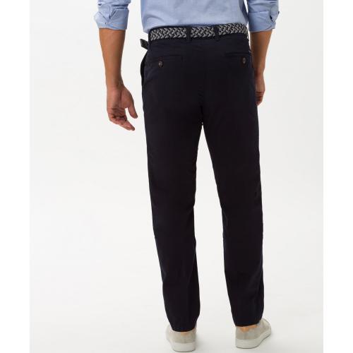 Style Jim-s 27U Flatfronthose, Herrenhose, Leicht geschwungene französischen Vorderhosentaschen, Leistengesäßtaschen, Tresortasche in rechter Seitentasche, Zusätzliche Coinpocket, Hochwertiger Reißverschluss, Ergonomische Passform, Regular Fit, Gerader Beinverlauf, Perfect Cut (niedrige Leibhöhe) - Perma Blue