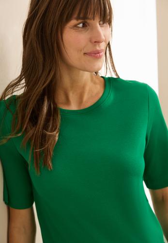 Basic Rippstruktur T-Shirt L - Garden Green