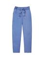 Paperbag Hose S Tapered Fit - Bright Mid Blue Chambray