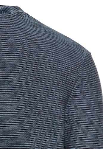 Henley Langarmshirt aus einem Baumwollmix Blau 3XL