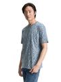 T-Shirt in Melange-Optik XL Regular Fit - Navy Mint Space Dye