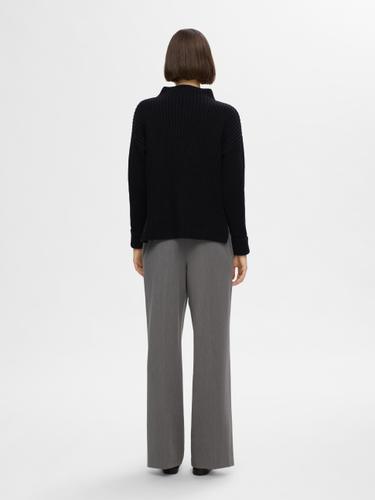 SLFSELMA SUS LS KNIT PULLOVER NOOS XS Locker geschnitten - Black