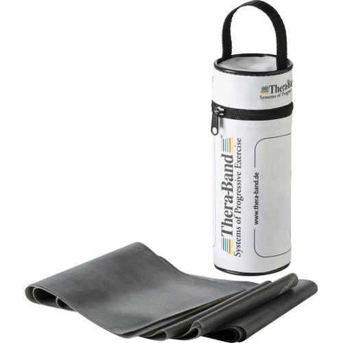 THERA-BAND TheraBand Übungsband in RV-Tasche 2,50 m, spezial stark, schwarz, inkl. Anleitung One Size in Schwarz