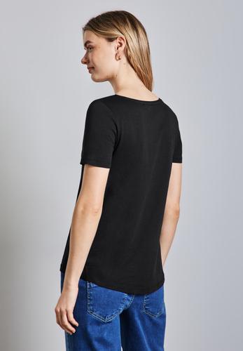 Basic T-Shirt in Unifarbe 36 - Black