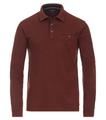 Polo-Shirt Langarm gestreift - Rot / 3XL