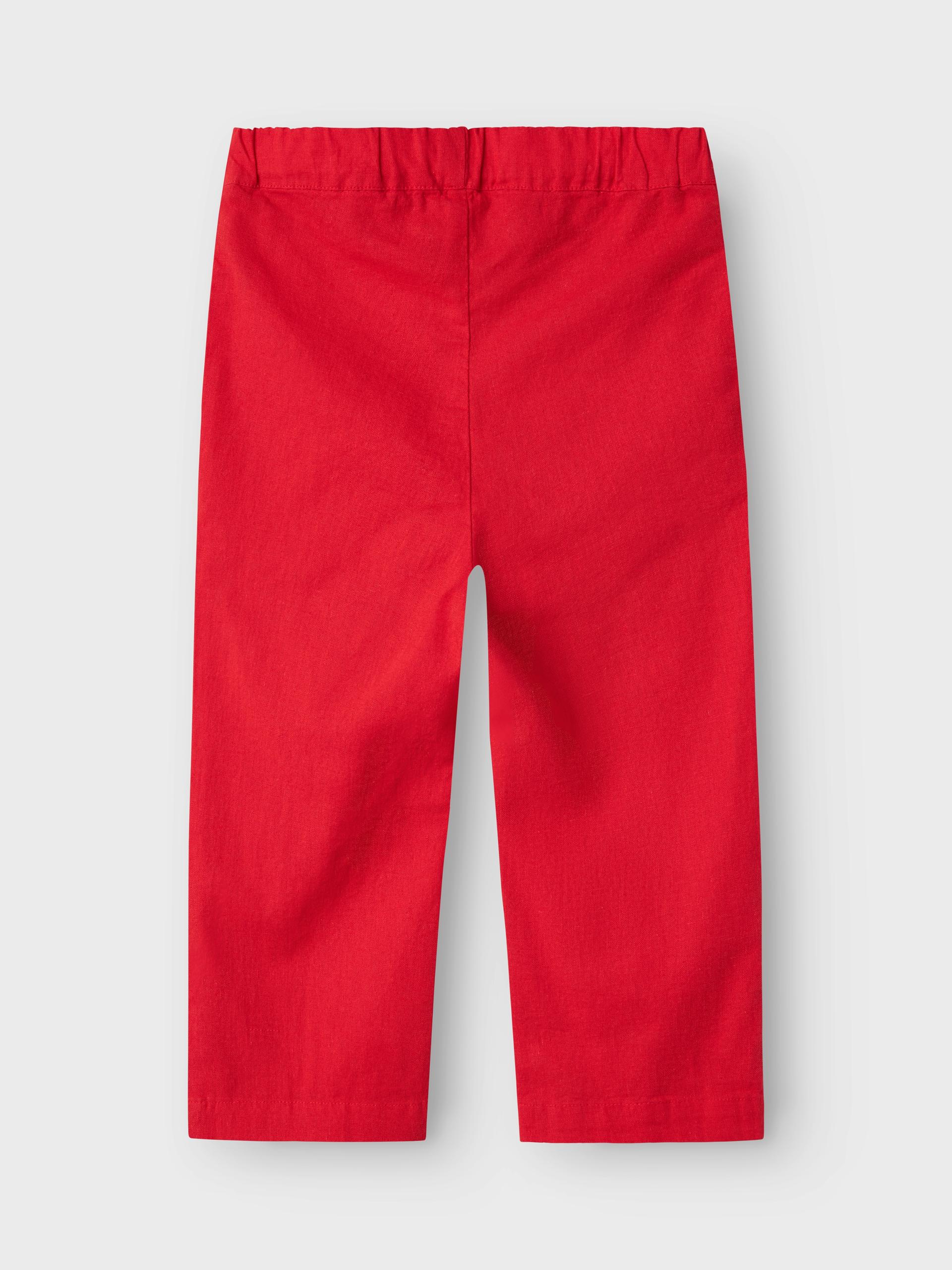 NMFFALINNEN STRAIGHT PANT 104 Weiter Beinschnitt - Chinese Red