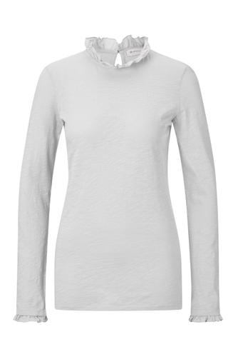 Organic Slub Frill Longsleeve Weiß M