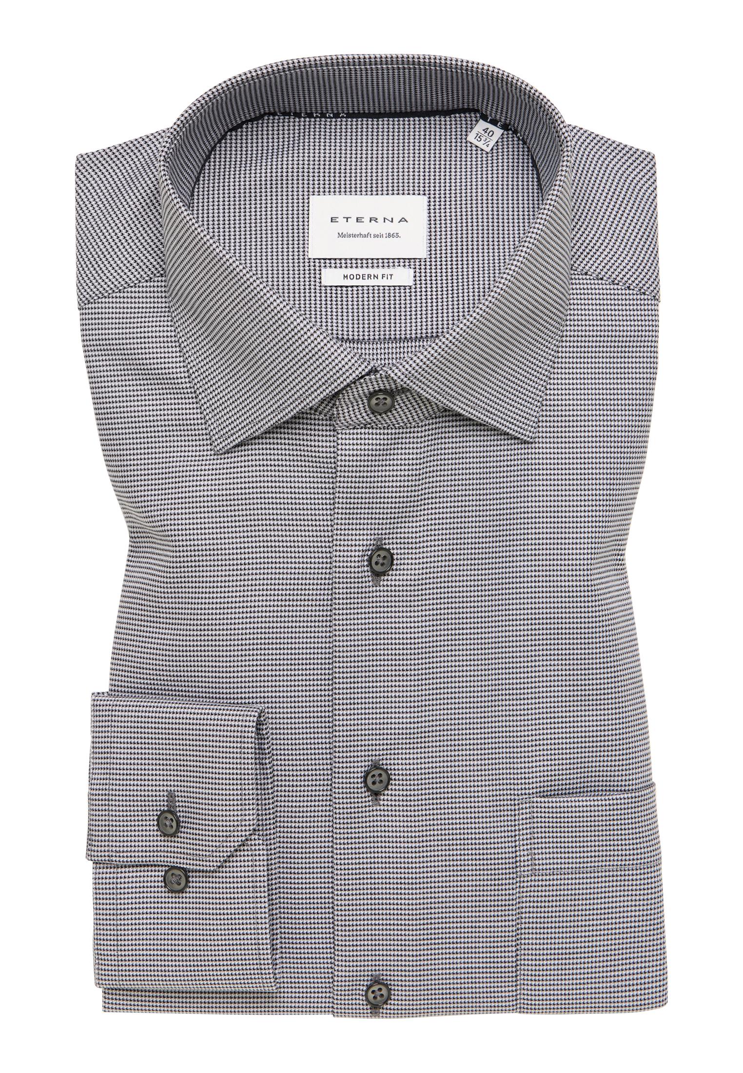 Hemd Twill super langer Arm (72 cm) 46/Langarm - 65cm MODERN FIT - Grau