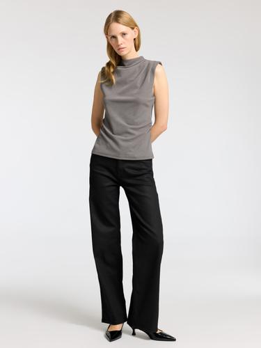 SLFMARWA SL HIGH NECK TOP L Slim Fit - Grey