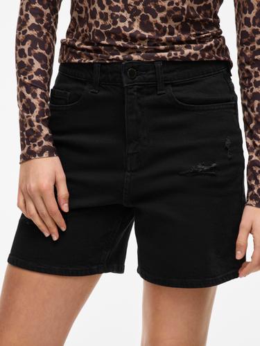 VIJAF HW DESTROY DENIM SHORTS 36 Locker geschnitten - Black Denim