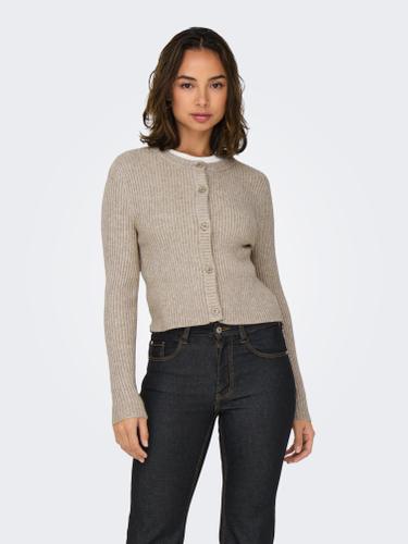 -ONLKATIA LIFE LS BUTTON CARDI KNT NOOS S Normal geschnitten - Mocha Meringue
