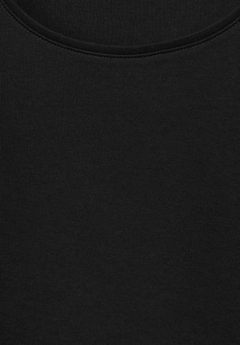 Basic T-Shirt mit Rundhals in Unifarbe L - Black