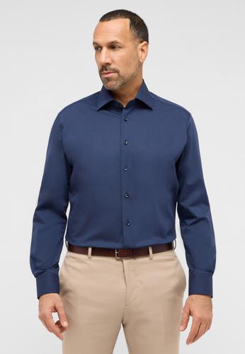 Performance Shirt Twill-Stretch Langarm 40/Langarm - 65cm MODERN FIT - Navy