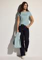 T-Shirt mit Wording L - Cool Salvia Green