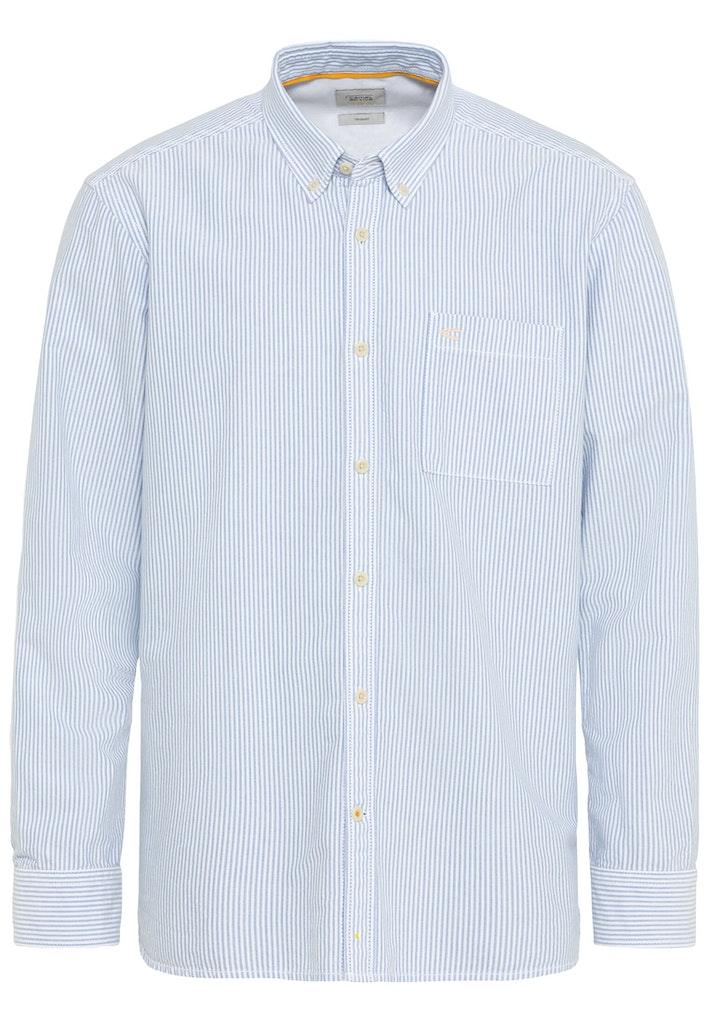 Oxford Streifenhemd aus nachhaltigem Organic Cotton Blau 4XL