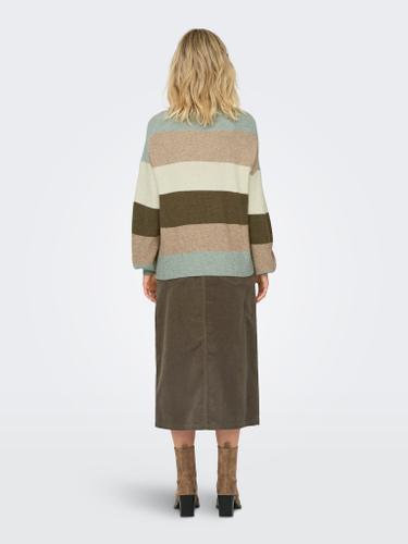 ONLATIA LIFE L/S STRIPE PULLOV KNT NOOS XL Normal geschnitten - Hedge Green