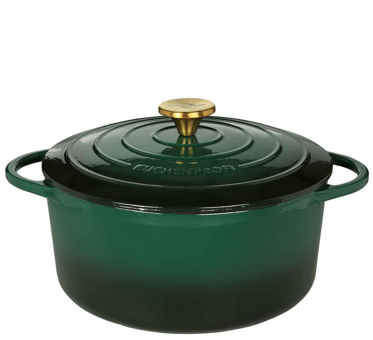 Küchenprofi Provence Bratentopf rund 26cm - racing green