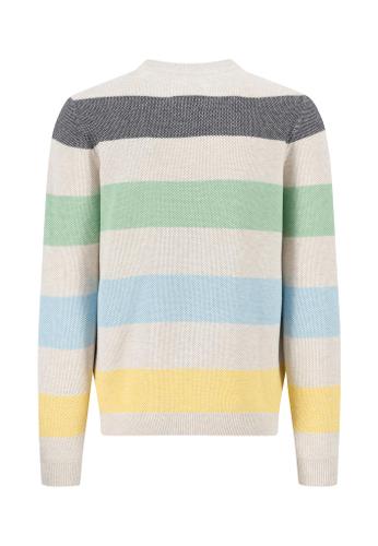 O-Neck, Striped Structure L Casual Fit - New Offwhite