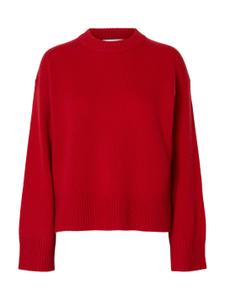 SLFCILLE CASHMERE BLEND LS KNIT O-NECK XL Normal geschnitten - Equestrian Red