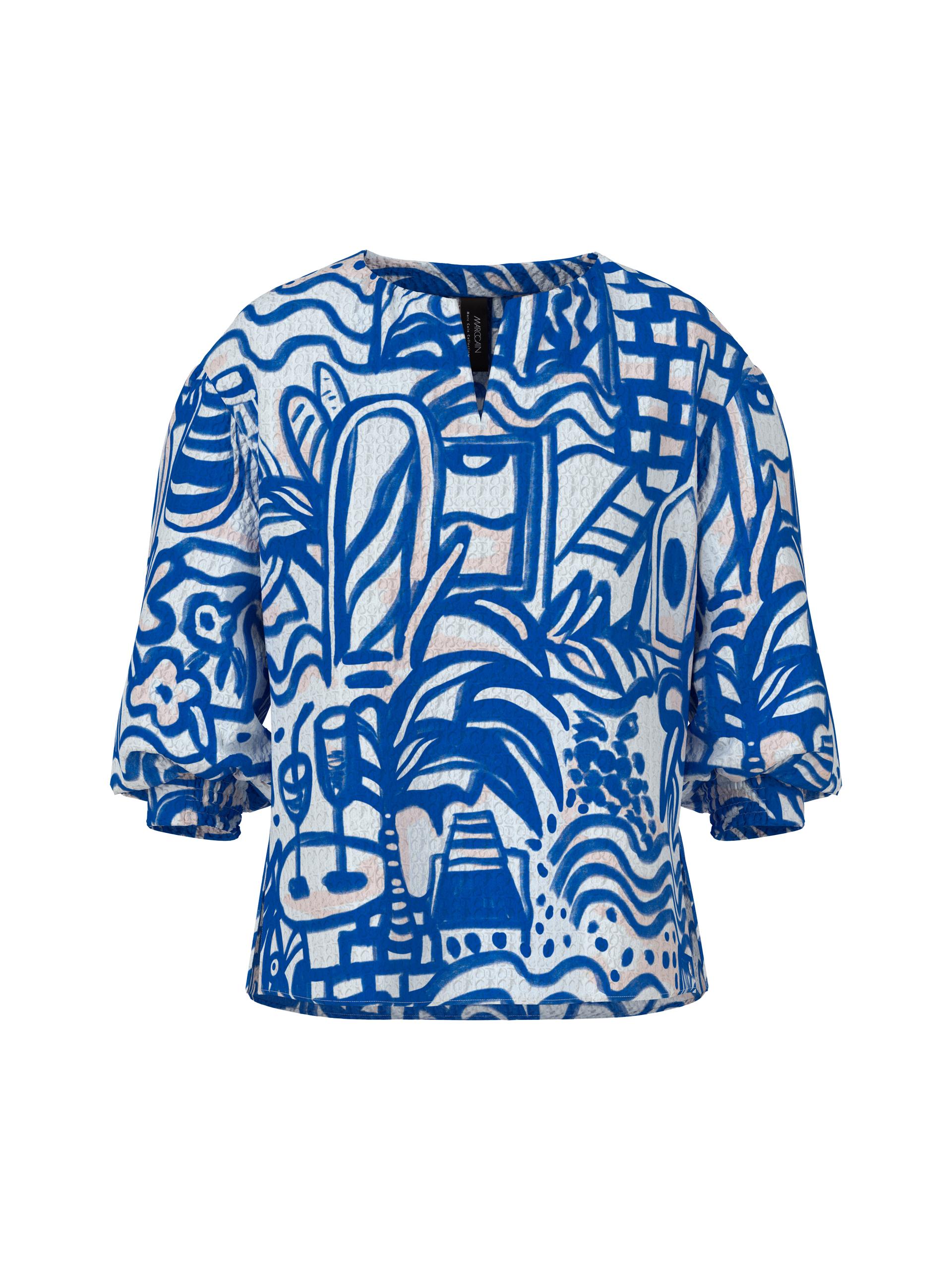 Bedruckte Schlupfbluse 36 - Gentian