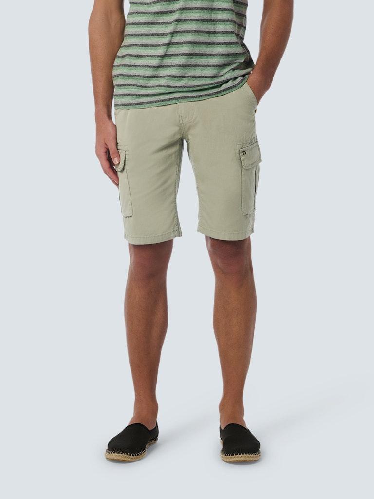 Short Cargo Garment Dyed + Stone Washed Stretch Grau 33