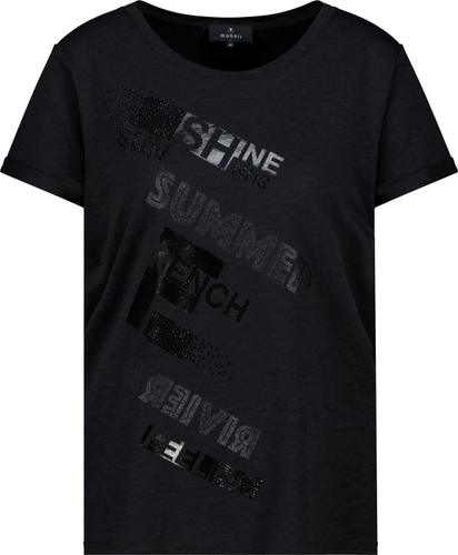 T-Shirt mit Schmuckschrift 36 - Schwarz