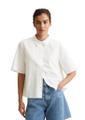 Kurzarm-Bluse relaxed M Relaxed Fit - Silky White