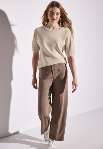 Silk-Look T-Shirt 42 - Cotton Beige