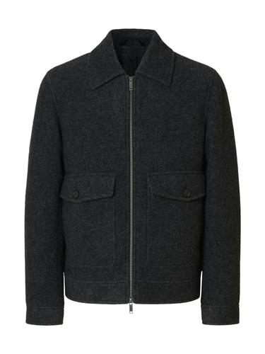 SLHJAKOB WOOL BLEND JKT L - Grey Melange