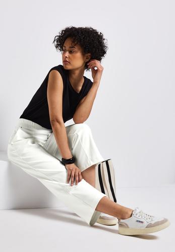 Straight Leg 7/8 Twill-Hose 34/7/8 Hosen - Off White