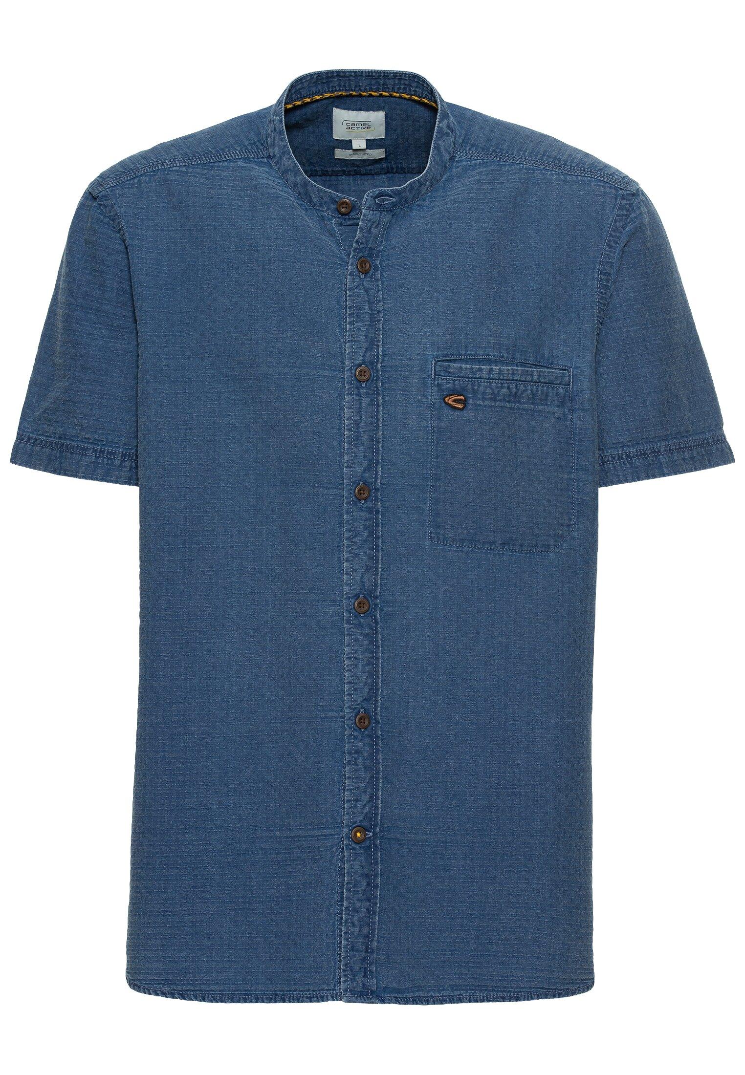 Kurzarmhemd in Jeansoptik M Regular Fit - Elemental Blue