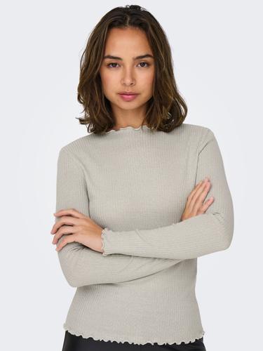 ONLEMMA LS GLITTER TOP JRS NOOS S Normal geschnitten - Pumice Stone