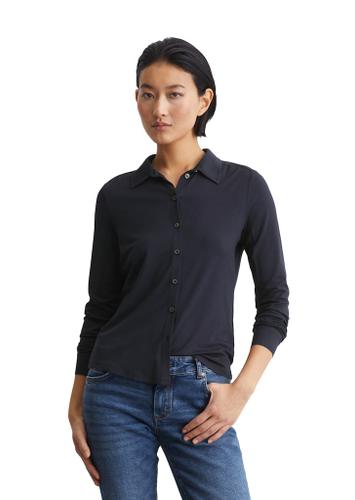 Jersey-Bluse regular Blau XS