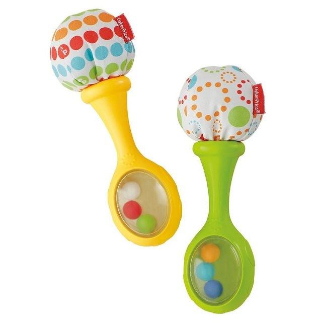 Fisher-Price Babys Rumba-Rasseln mit Stoff, Baby-Spielzeug, Greifling