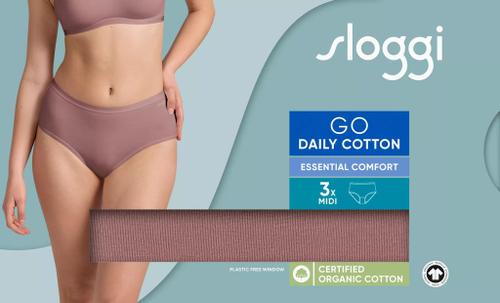 sloggi GO Daily Cotton Midi 3P Braun S