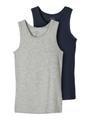 NKMTANK TOP 2P NOOS 110 - Grey Melange