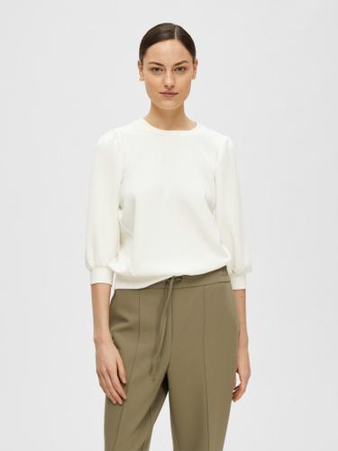 SLFTENNY 3/4 SWEAT TOP NOOS Weiß L