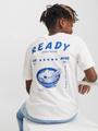 JJCHARGE PRINTED TEE SS CREW NECK JNR 152 Locker geschnitten - Cloud Dancer