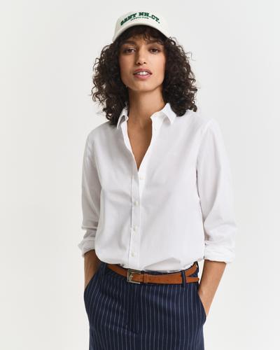 Regular Fit Classic Popeline Bluse 38 - White