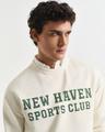 Graphic Rundhals-Sweatshirt M - Cream
