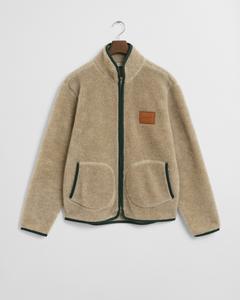 Fleecejacke aus Wollmix XXL - Oat Melange