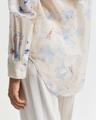 Relaxed Fit Bluse aus Baumwolle und Seide mit Blumen-Print 36 - Putty