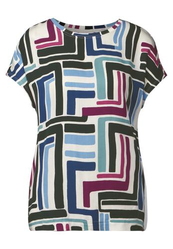 Gemustertes T-Shirt L - Light Alabaster White
